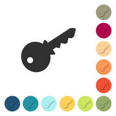 Farbige Buttons - Schlüssel Passwort