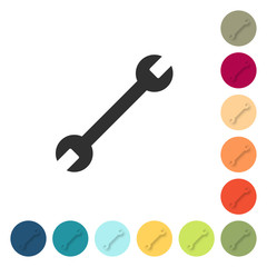 Farbige Buttons - Schraubenschlüssel Optionen
