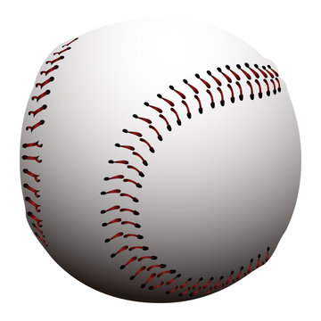 Isolated baseball ball