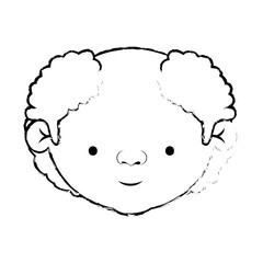 blurred silhouette of face elderly man with a few curly  hair