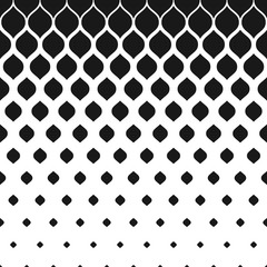 Vector halftone pattern, mesh geometric texture, vertical falling rounded shapes