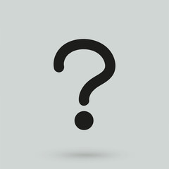 Question mark sign icon, vector illustration. Flat design style