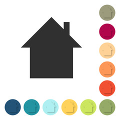 Farbige Buttons - Haus Immobilie