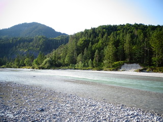 Fluß Isar bei Vorderriß
