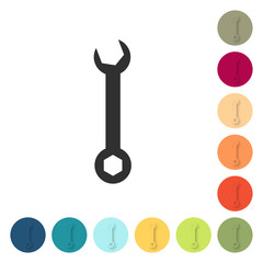 Farbige Buttons - Maulschlüssel