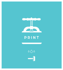 imprimeur, artisan, art, métier, logo, identité, graphisme, presse