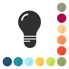 Farbige Buttons - Glühbirne