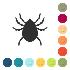 Farbige Buttons - Zecke