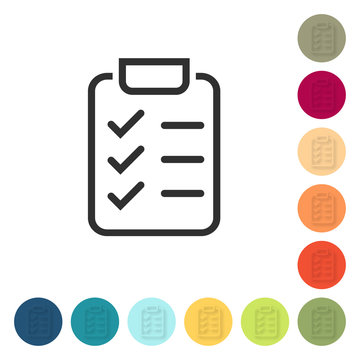 Farbige Buttons - Checkliste