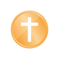 Bronze Münze - simples Kreuz