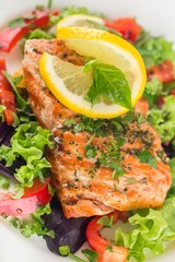 Salad with fish.