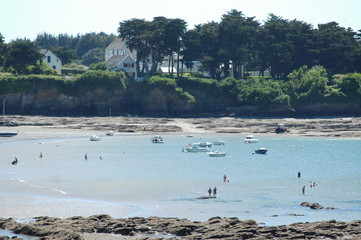 Plages de Pénestin, sur la côte Atlantique, dans le département du Morbihan, en Bretagne