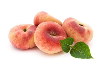 Peach. Fruit with isolated on white background.