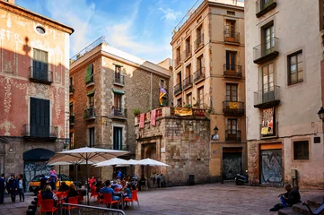 Foto op Plexiglas Gotische wijk in Barcelona © Luis