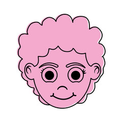 Girl cartoon icon Kid childhood little and people theme Isolated design Vector illustration