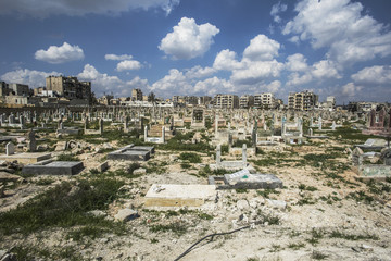 ville d'Alep détruite, syrie