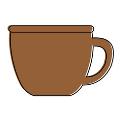 Coffee cup icon Coffee time drink and beverage theme Isolated design Vector illustration