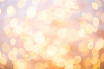 Abstract gold bokeh. Christmas and new year theme background.
