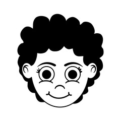 Girl cartoon icon Kid childhood little and people theme Isolated design Vector illustration