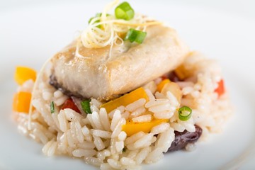 Fried fish with rice.