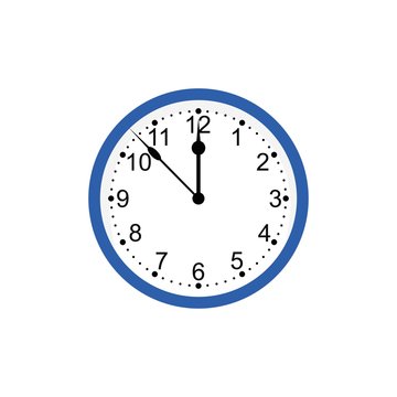 Round clock on a white background