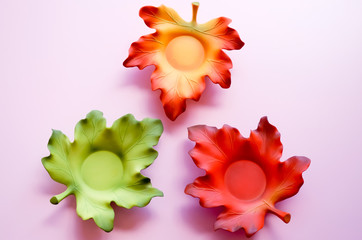 Autumn Leaves Candle Holders