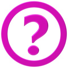 question mark interrogation point 3d pink question icon asking sign punctuation mark isolated on white