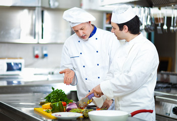 Detail of a Chef at work