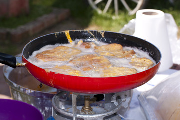 Fried bread slices batterd in egg