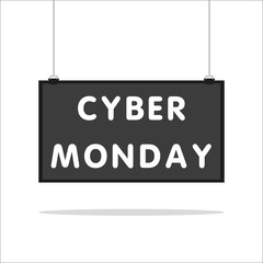 Cyber monday on black board