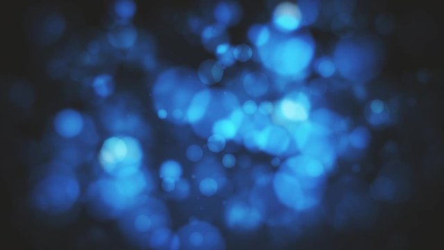 Blue Blurred Lights Bokehs Backgrouds Loop