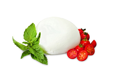 Mozzarella di Bufala, fresh cheese, italian dairy product.
