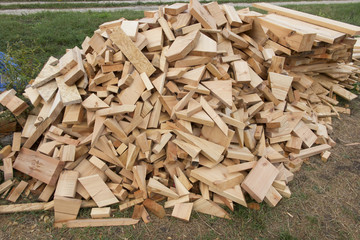 piece of woods, incurred during construction of the house in technologi skeletal