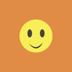 happy face smiley icon. flat design