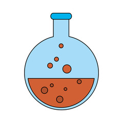 test tube with bubbly liquid science icon image vector illustration design 