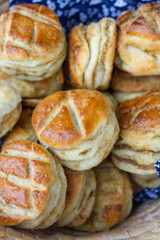 homemade scones on the basket