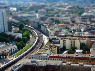 Naklejka premium Dworzec kolejowy Panorama Berlin