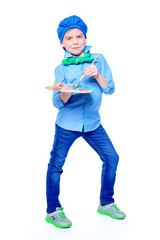 artist boy with paints