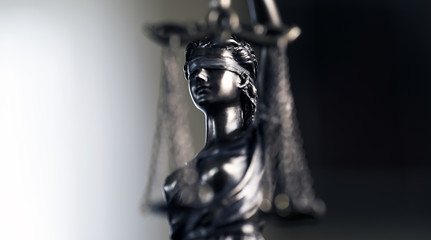 Fototapeta na wymiar Legal law concept image. The Statue of Justice - lady justice or Iustitia 