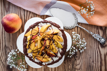 Nektarinentorte Draufsicht