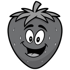 Strawberry Cartoon Mascot Illustration