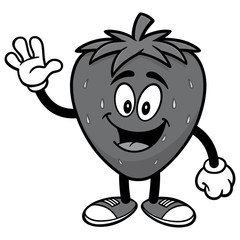 Strawberry Waving Illustration