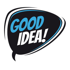 good idea retro vector speech balloon