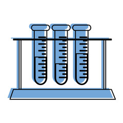 test tubes science icon image vector illustration design  blue color