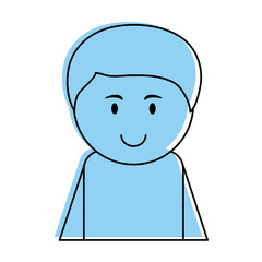 boy happy child icon image vector illustration design  blue color