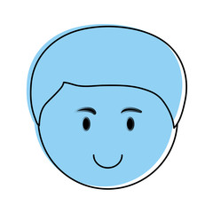 boy happy child icon image vector illustration design  blue color
