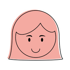 girl happy child icon image vector illustration design  pink color