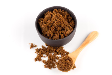 Brown sugar on white