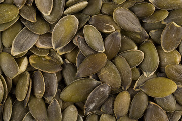 Pumpkin seeds close up