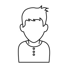 Obraz na płótnie Canvas man avatar portrait icon image vector illustration design black line